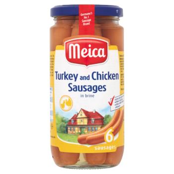 Meica 6 Turkey and Chicken Sausages in Brine 380g