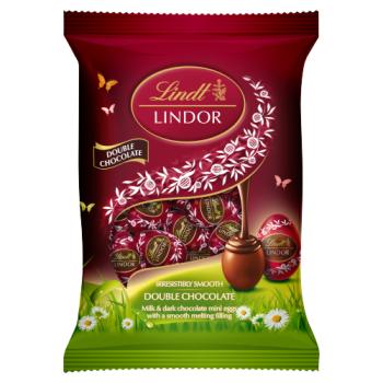 Lindt LINDOR Double Chocolate Mini Eggs with a Smooth Melting Filling 80g
