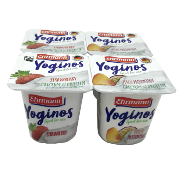 Ehrmann Yoginos Strawberry Peach Passionfruit 4 Pack 