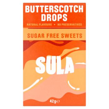 Sulá Butterscotch Drops Sugar Free Sweets 42g