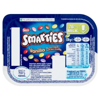 Smarties Vanilla Flavour Yogurt 120g