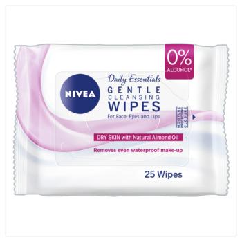 NIVEA Daily Essentials 3 In 1 Gentle Cleansing Wipes Dry 25ST