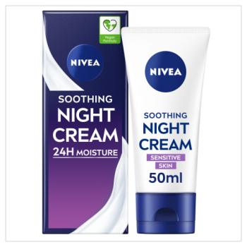NIVEA Night Cream Face Moisturiser For Sensitive Skin 50ML