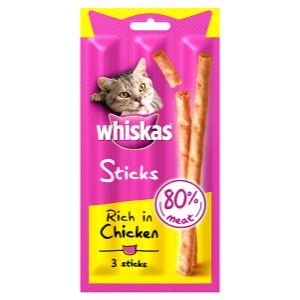 WHISKAS® Sticks Rich in Chicken 3 Sticks 18g