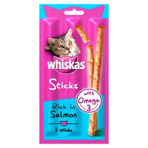WHISKAS® Sticks Rich in Salmon 3 Sticks 18g