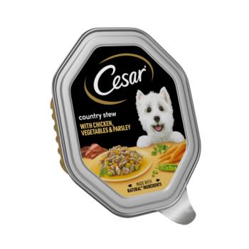 CESAR® Country Stew Adult Wet Dog Food Tray Chicken & Veg in Gravy 150g