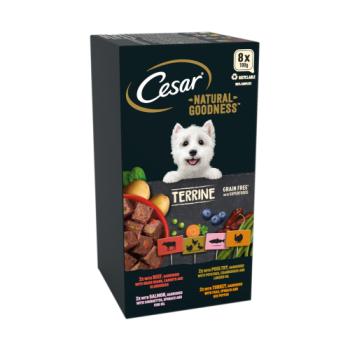 CESAR® NATURAL GOODNESS™ Grain Free Adult Dog Food Mix Terrine 8 x 100g Tray