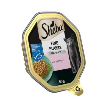 SHEBA® Fine Flakes Adult Wet Cat Food with Salmon Jelly 85g Tray