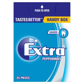Extra Peppermint Chewing Gum Sugar Free Handy Box 25 pieces