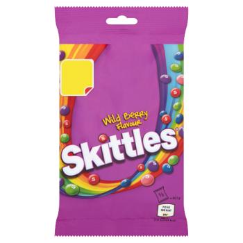 Skittles Vegan Chewy Sweets Wild Berry Fruit Flavoured Treat Bag 125g PMP £1