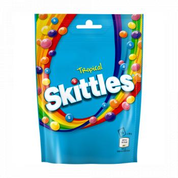 Skittles Vegan Chewy Sweets Tropical Fruit Flavoured Pouch Bag 152g