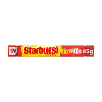 Starburst Fave Reds Vegan Chewy Sweets Fruit Flavoured Bag £0.49 PMP 45g