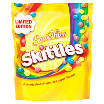 Skittles Vegan Chewy Sweets Smoothie Fruit Flavoured Pouch Bag 152g