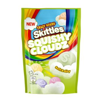 Skittles Squishy Cloudz Sour Sweets Fruit Flavoured Sweets Pouch Bag 94g