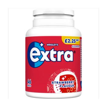 Extra Strawberry Flavour Sugarfree Chewing Gum Bottle £2.25 PMP 46 Pieces