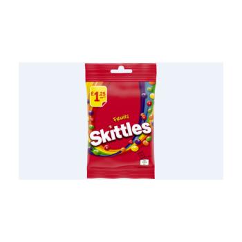 Skittles Vegan Chewy Sweets Fruit Flavoured Treat Bag £1.25 PMP 109g