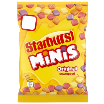 Starburst Minis Vegan Chewy Sweets Fruit Flavoured Treat Bag £1.25 PMP 125g