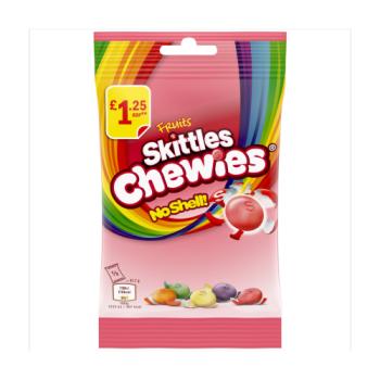 Skittles Chewies Vegan Sweets Fruit Flavoured Treat Bag £1.25 PMP 125g