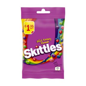 Skittles Vegan Chewy Sweets Wild Berry Fruit Flavoured Treat Bag £1.35 PMP 109g