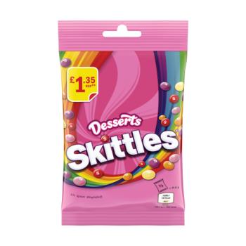 Skittles Vegan Sweets Dessert Flavoured Treat Bag £1.35 PMP 125g