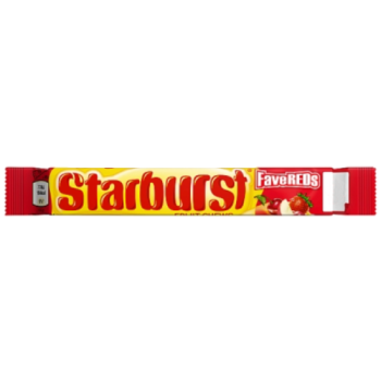 Starburst Fave Reds Vegan Chewy Sweets Fruit Flavoured 45g PM 65p 