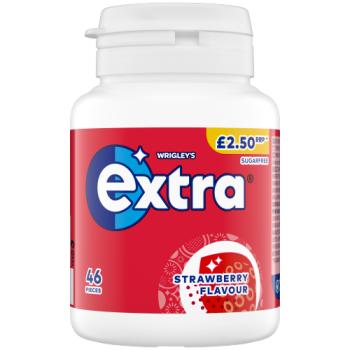 Extra Strawberry Flavour Sugarfree Chewing Gum Bottle £2.50 PMP 46 Pieces


