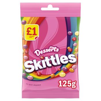 Skittles Vegan Sweets Dessert Flavoured Treat Bag £1 PMP 125g

