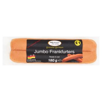 Delicatessen Fine Eating Jumbo Frankfurters 2 x 90g (180g)