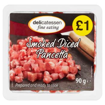 Delicatessen Fine Eating Smoked Diced Pancetta 90g