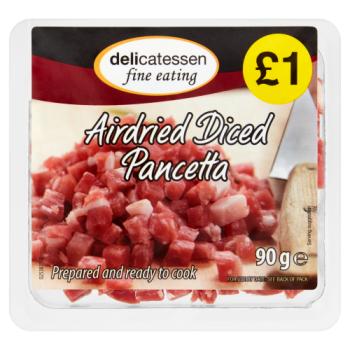 Delicatessen Fine Eating Airdried Diced Pancetta 90g