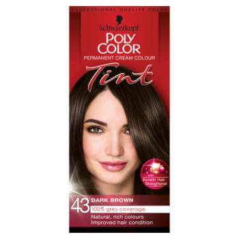 Schwarzkopf Poly Color Tint Permanent Cream Colour 43 Dark Brown