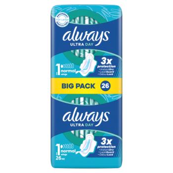 Always Ultra Day Sanitary Towels Normal (Size 1) With Wings 26 Pads