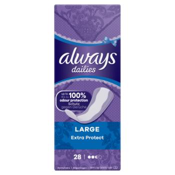 Always Dailies Extra Protect Panty Liners Large X 28