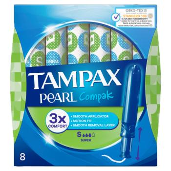 Tampax Pearl Compak Super Tampons Applicator 8x