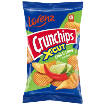 Lorenz Crunchips X-Cut Chili & Lime Flavour 75g 