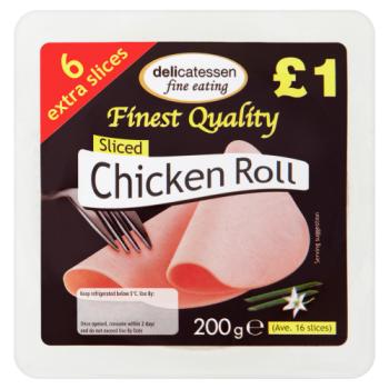 Delicatessen Fine Eating Sliced Chicken Roll 200g