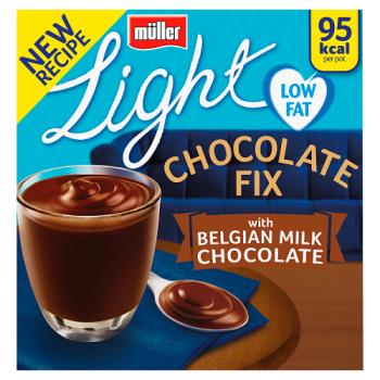 Muller Light Chocolate Fix Milk Chocolate Dessert 4 x 100g
