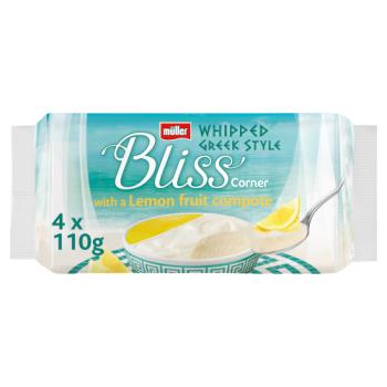 Müller Bliss Lemon Greek Style Whipped Yogurt 4 x 110g