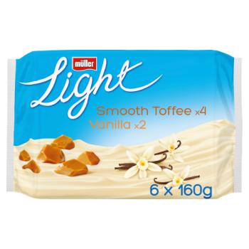 Müller Light Vanilla & Toffee Fat Free Yogurts 6 x 160g (960g)