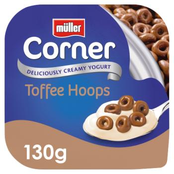 Müller Corner Toffee Yogurt with Chocolate Hoops 130g