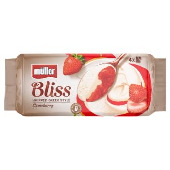 Müller Bliss Whipped Greek Style Strawberry 4 x 105g (420g)