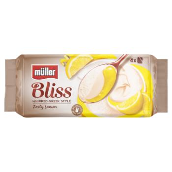 Müller Bliss Whipped Greek Style Zesty Lemon 4 x 105g (420g)