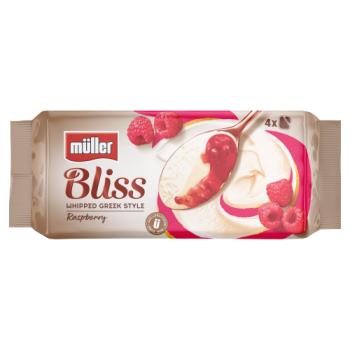Müller Bliss Whipped Greek Style Raspberry 4 x 105g (420g)