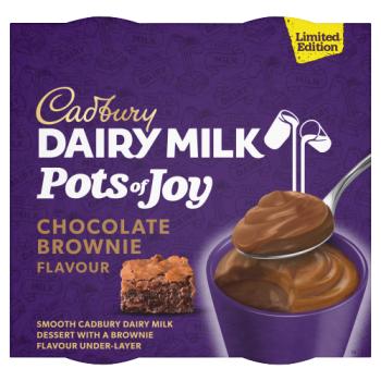 Cadbury Dairy Milk Pots of Joy Chocolate Brownie Flavour 4 x 60g (240g)