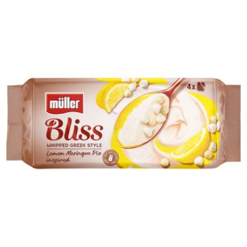 Müller Bliss Whipped Greek Style Lemon Meringue Pie Inspired 4 x 100g (400g)