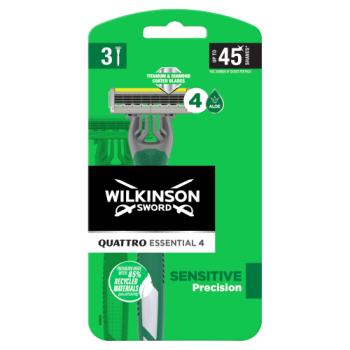 Wilkinson Sword Quattro Essential 4 Sensitive Men's Disposable Razors x3