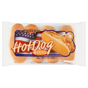 Quickbury 4 Hot Dog Buns 250g