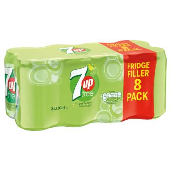 7up Free Lemon & Lime Can 8x330ml