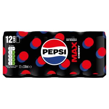 Pepsi Max Cherry No Sugar 12 x 330ml
