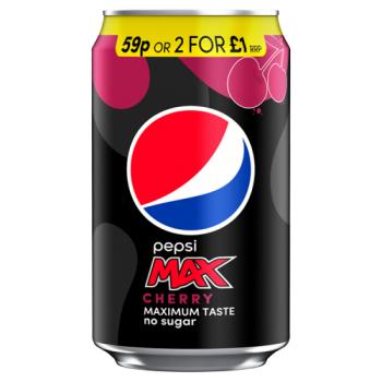 Pepsi Max Cherry No Sugar PMP 330ml